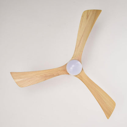 52" Ceiling Fan with Lights Remote Control,Quiet DC Motor 3 Blade Ceiling Fans 6 Speed Levels,Reversible Ceiling Fan, for Patio Living Room, Bedroom, Office,Indoor.(White +Natural)