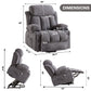 Power Lift Recliner Chair with Heat and Massage Electric Fabric Recliner Chair for Elderly with Side Pocket, USB Charge Port, Remote Control for Living Room (Grey)A+B