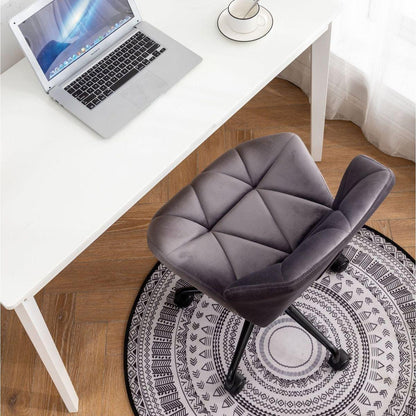 Eldon Diamond Tufted Adjustable Swivel Office Chair, Gray - Streamdale Furniture