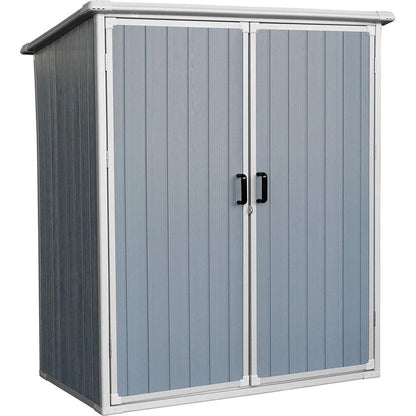 5x3FT Outdoor Storage Shed Waterproof Resin Cabinet with Lockable Doors for Bikes and Patio Furniture