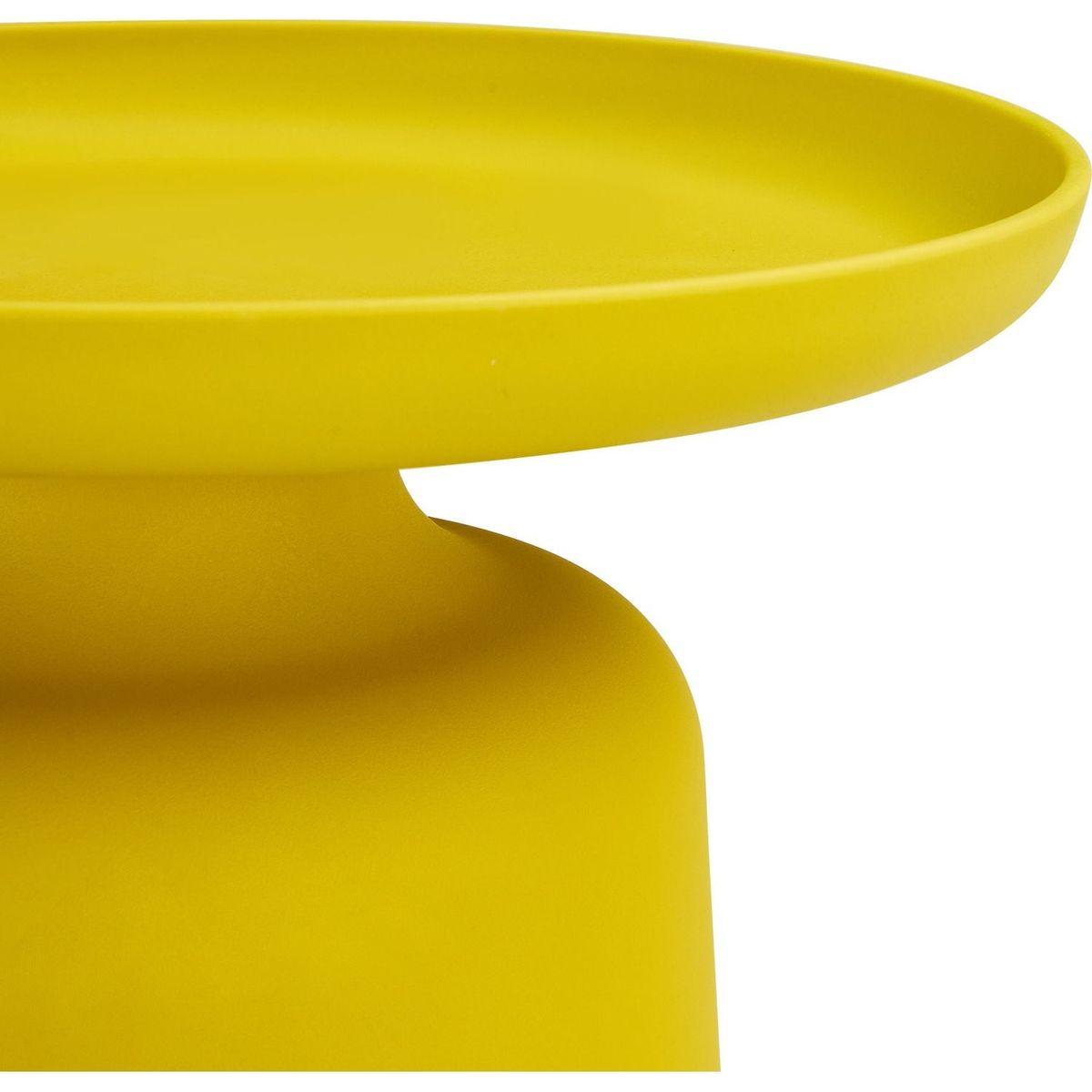 Yellow side table small Space Stylish and Versatile Plastic Round Side Table