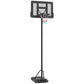 Soozier Portable Basketball Hoop, 7.5-10FT Height Adjustable Swimming Pool Basketball Goal with 43.25" Backboard, Wheels and Fillable Base, for Youth & Adults