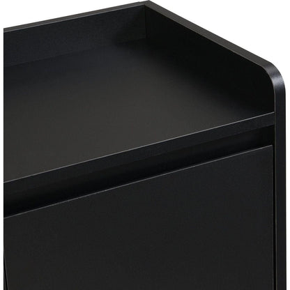 Sleek and Contemporary Shoe Cabinet with Adjustable Shelves, Minimalist Home Organizer with Solid Wood Legs, Storage Sideboard for Entryway, Living Room, Black