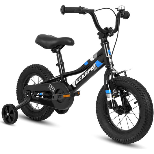 Kids' Bike 12 Inch Wheels, 1-Speed Boys Girls Child Bicycles For2-4Years, With Removable Training Wheels Baby Toys, Front V Brake, Rear Holding Brake