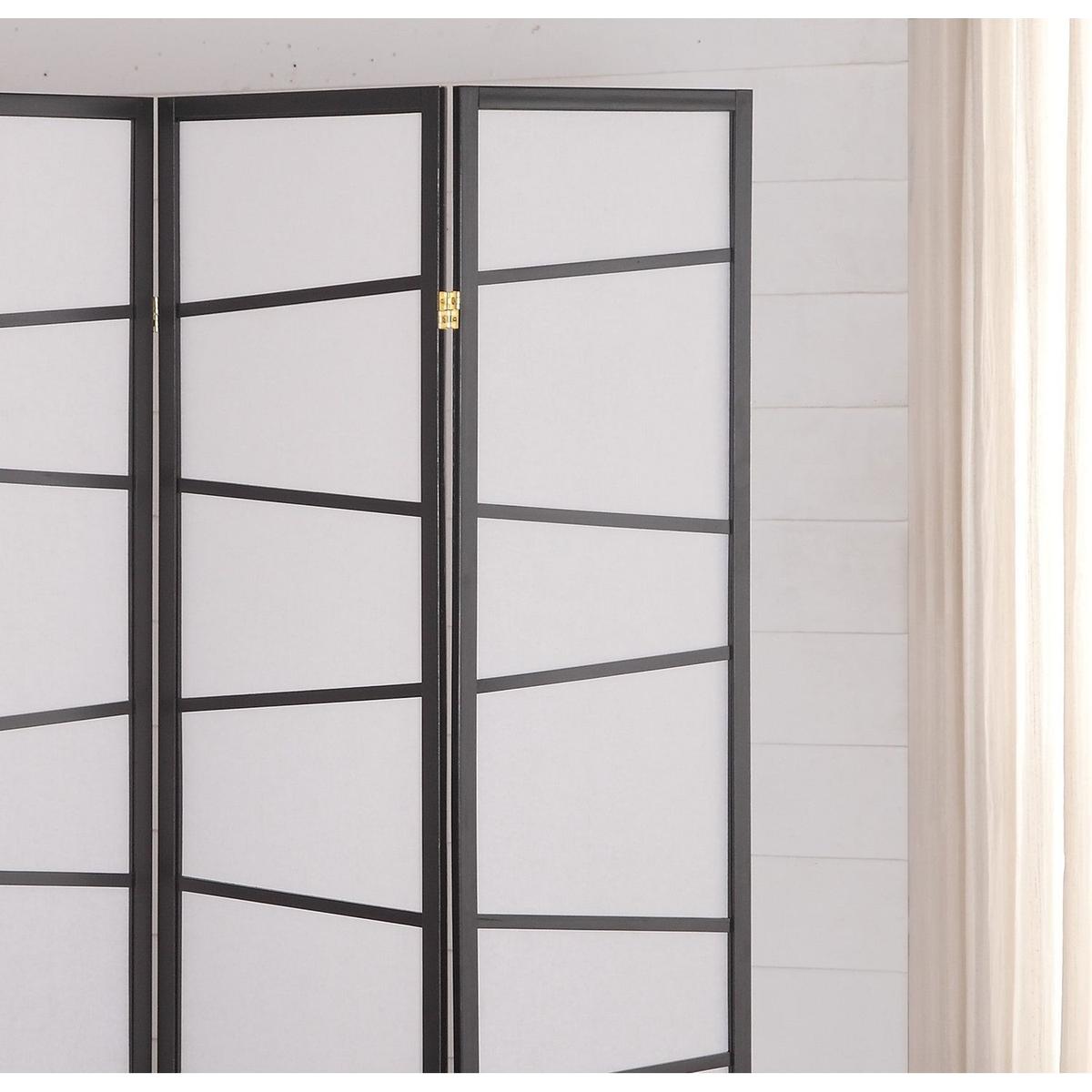3-Panel Screen Room Divider, Black