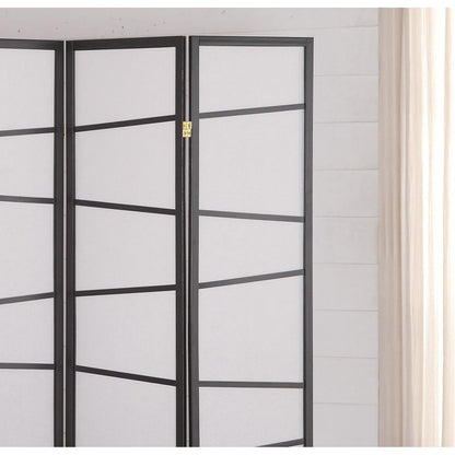 3-Panel Screen Room Divider, Black