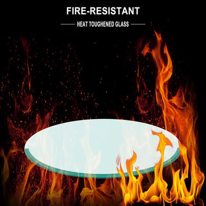 36" Inch Round Tempered Glass Table Top Clear Glass 1/4" Inch Thick Round Polished Edge