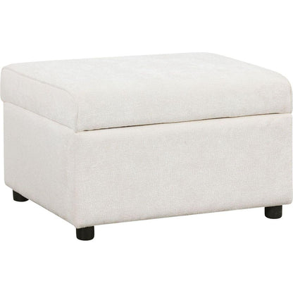 112.2" Sectional Sofa Pull-out Sofa Bed Sleeper with a Storage Ottoman,Three Pillows and Charging Devices for Living Room, Cream
