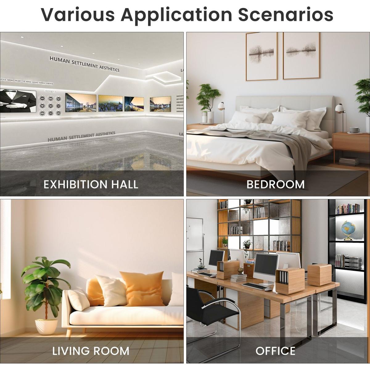 4-Tier Glass Display Cabinet, Double Door Glass Cabinet, Four Partitions, Two Locks, Floor Standing Storage Cabinet for Living Room, Bedroom, Showroom and Office, White, 31.5"L x 14.2"W x 66.3"H