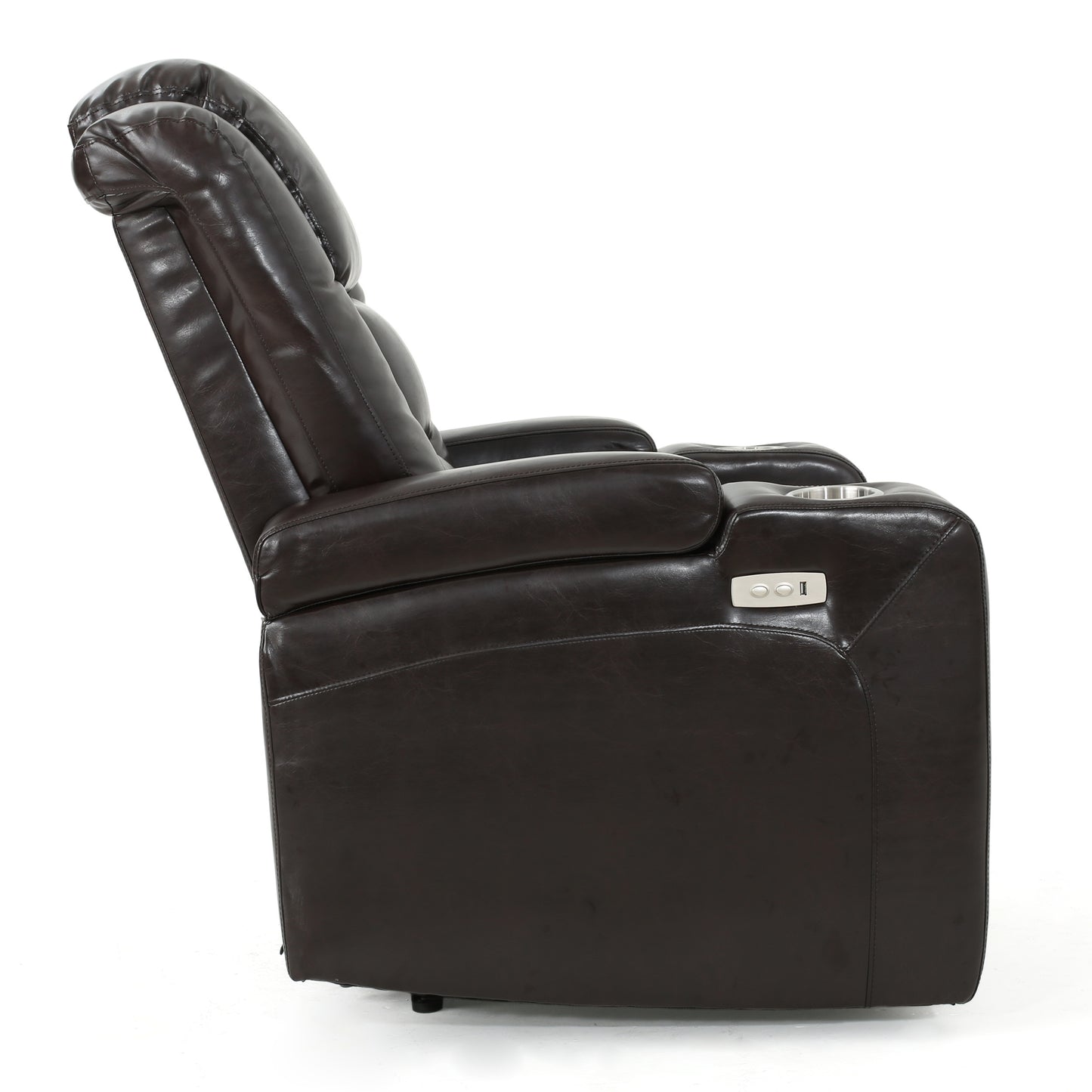 33" Wide Power Standard Recliner Chair with Arm Storage with USB