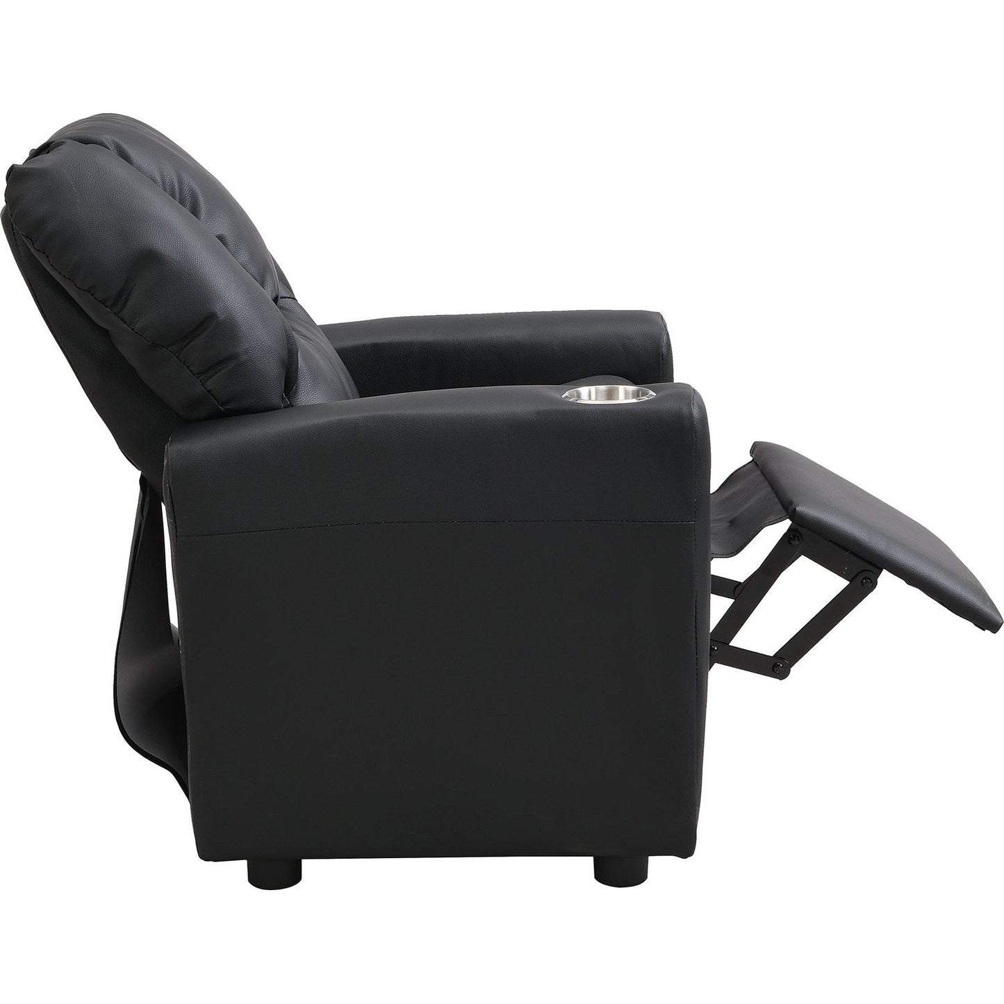 Kids Recliner Chair Black PVC