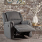 Charcoal Fabric Glider Recliner with Swivel, Manual Reclining Chair