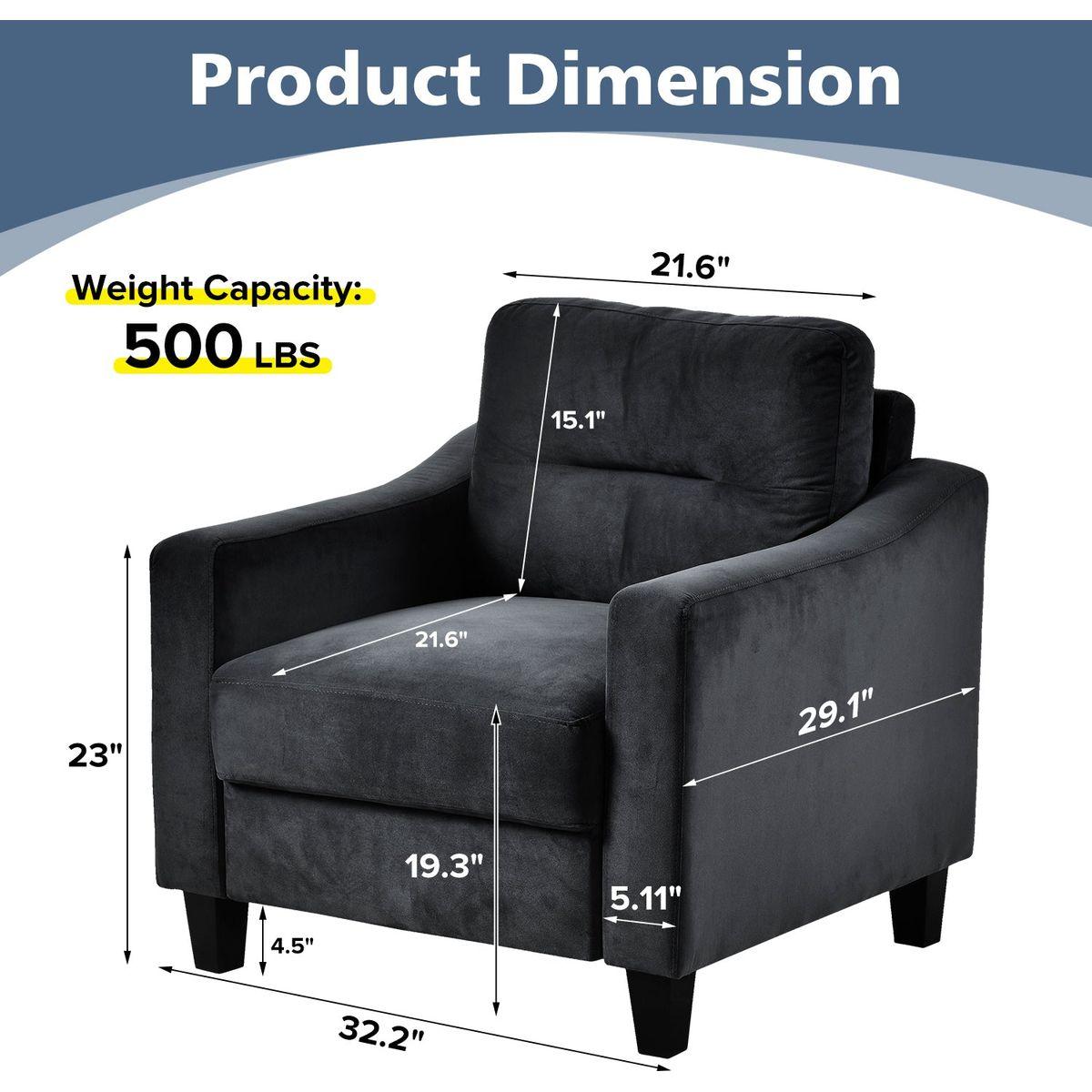 Couch Comfortable Sectional Couches and Sofas for Living Room Bedroom Office Small Space