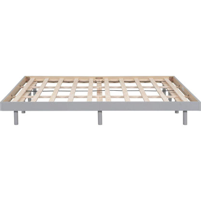 Modern Design Queen Floating Platform Bed Frame for Grey Color