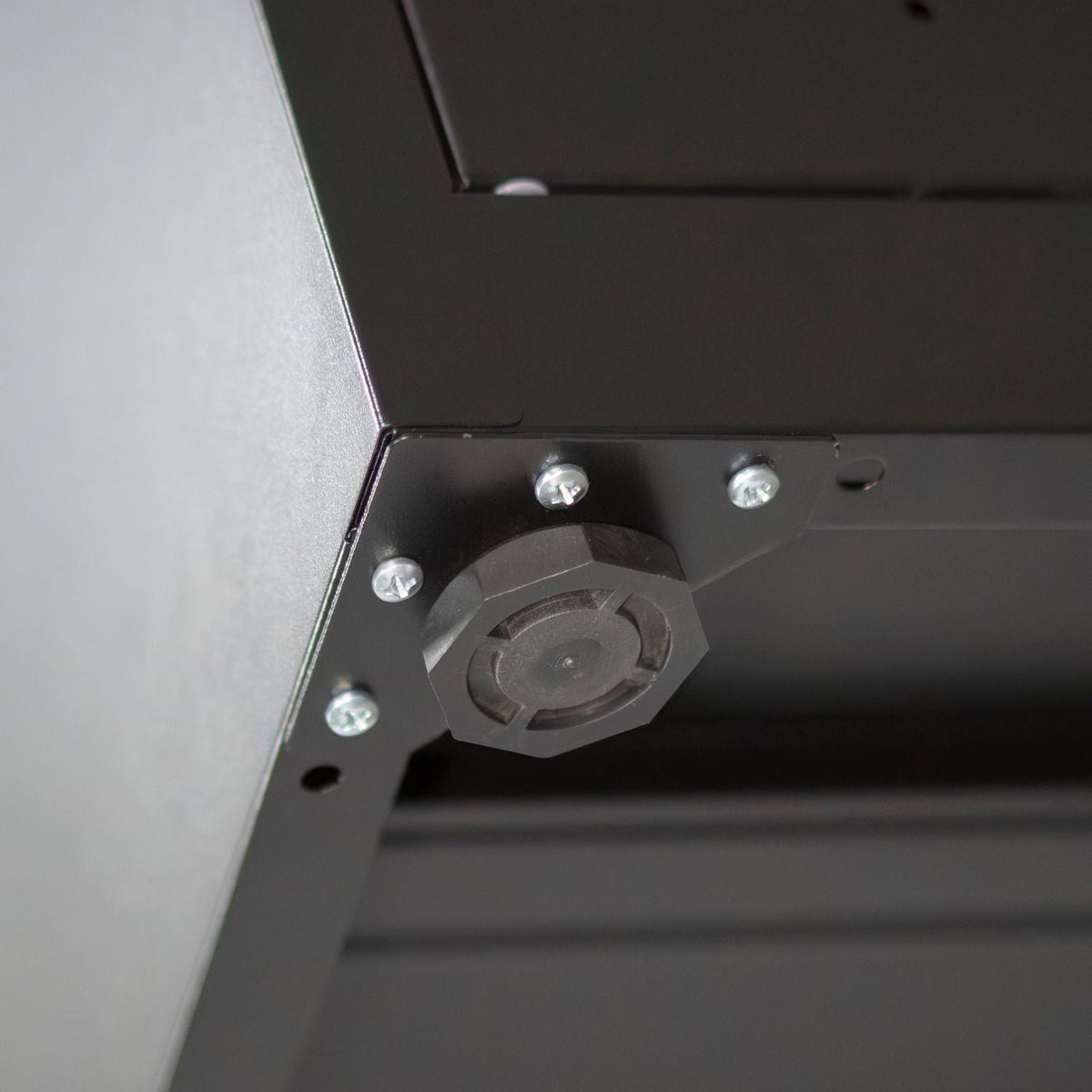 Metal Storage Cabinet with 2 Doors and 2 Adjustable Shelves, Steel Lockable Garage Storage Cabinet, Metal File Cabinet for Home Office School Gym, Black