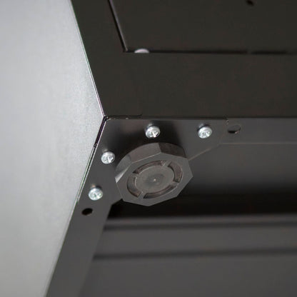 Metal Storage Cabinet with 2 Doors and 2 Adjustable Shelves, Steel Lockable Garage Storage Cabinet, Metal File Cabinet for Home Office School Gym, Black