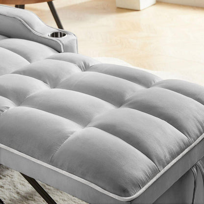 Convertible Sleeper Chair Sofa Bed Adjustable Pull Out Sleeper Chair Bed Multi-Pockets Folding Sofa Bed for Living Room Bedroom Small Space,3-in-1 Sofa Bed