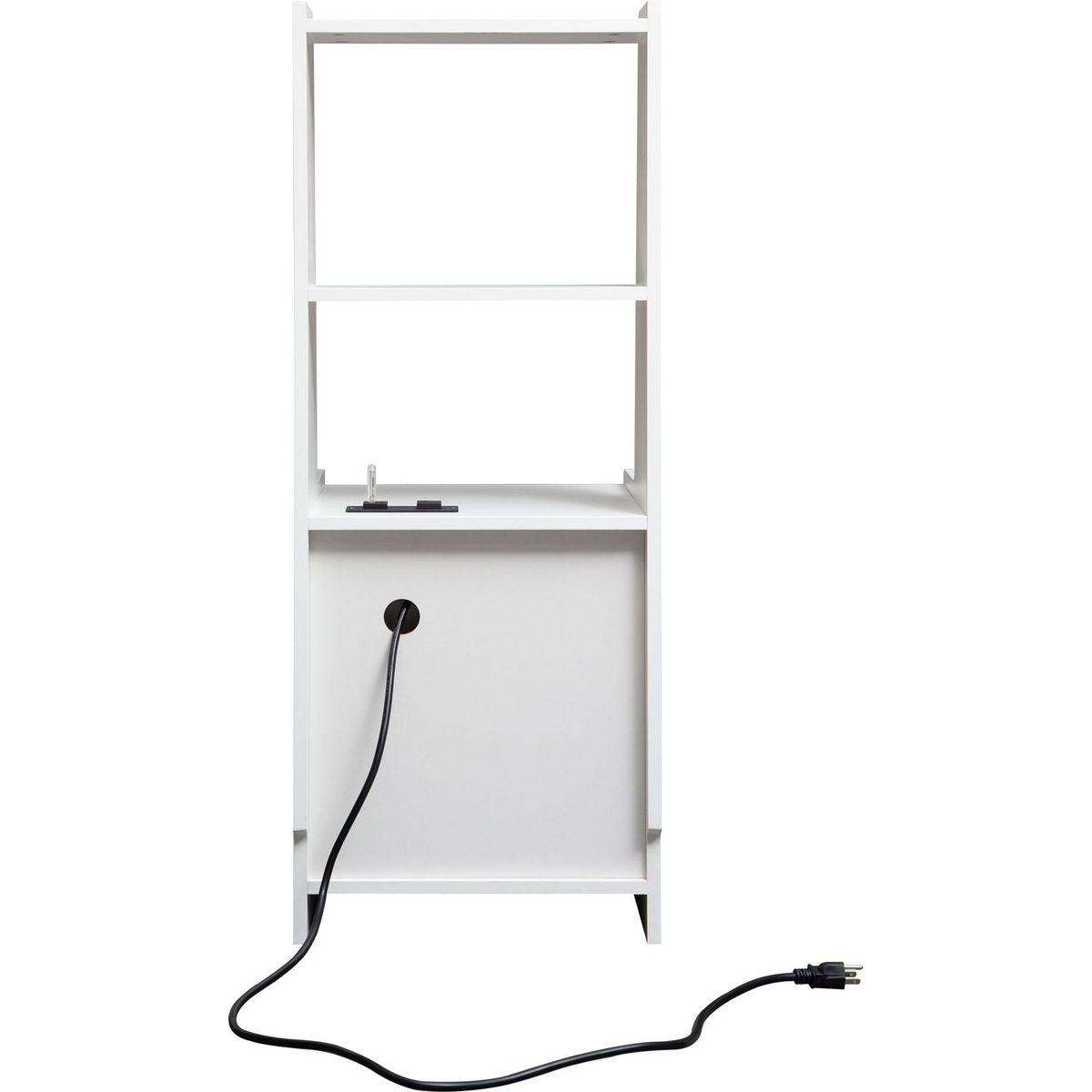 Nightstand with lock and charging station,Storage cabinets with open dividers