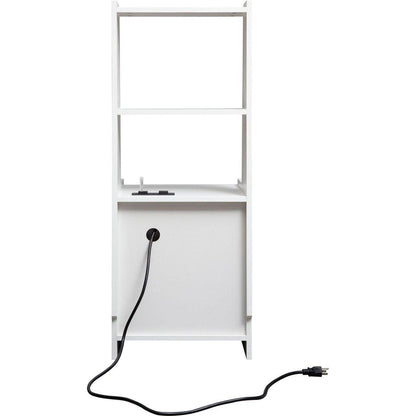 Nightstand with lock and charging station,Storage cabinets with open dividers