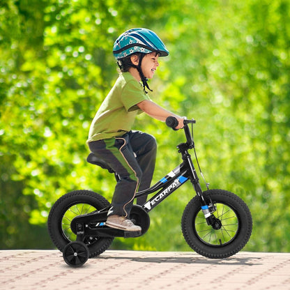 Kids' Bike 12 Inch Wheels, 1-Speed Boys Girls Child Bicycles For2-4Years, With Removable Training Wheels Baby Toys, Front V Brake, Rear Holding Brake