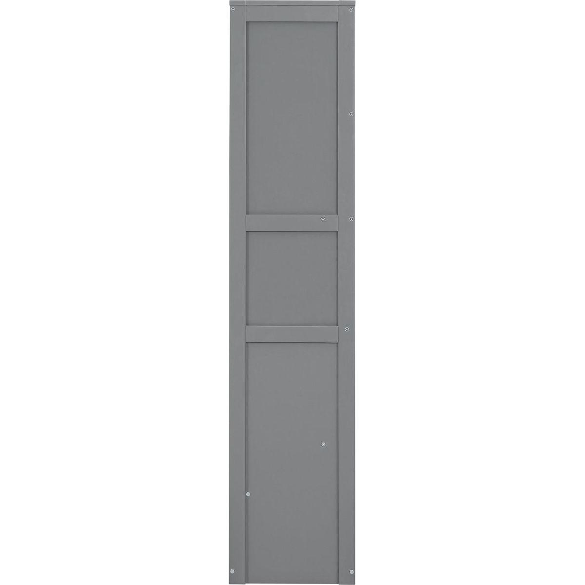 Full Size Murphy Bed Wall Bed with Shelves,Gray