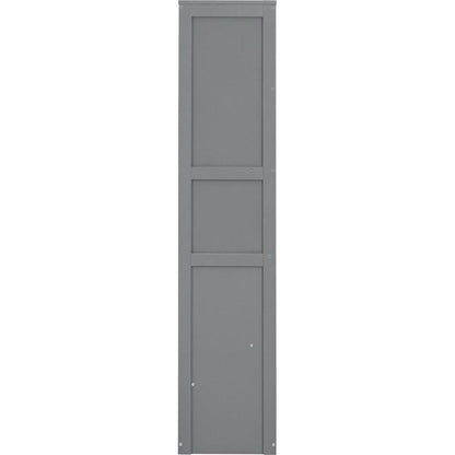 Full Size Murphy Bed Wall Bed with Shelves,Gray