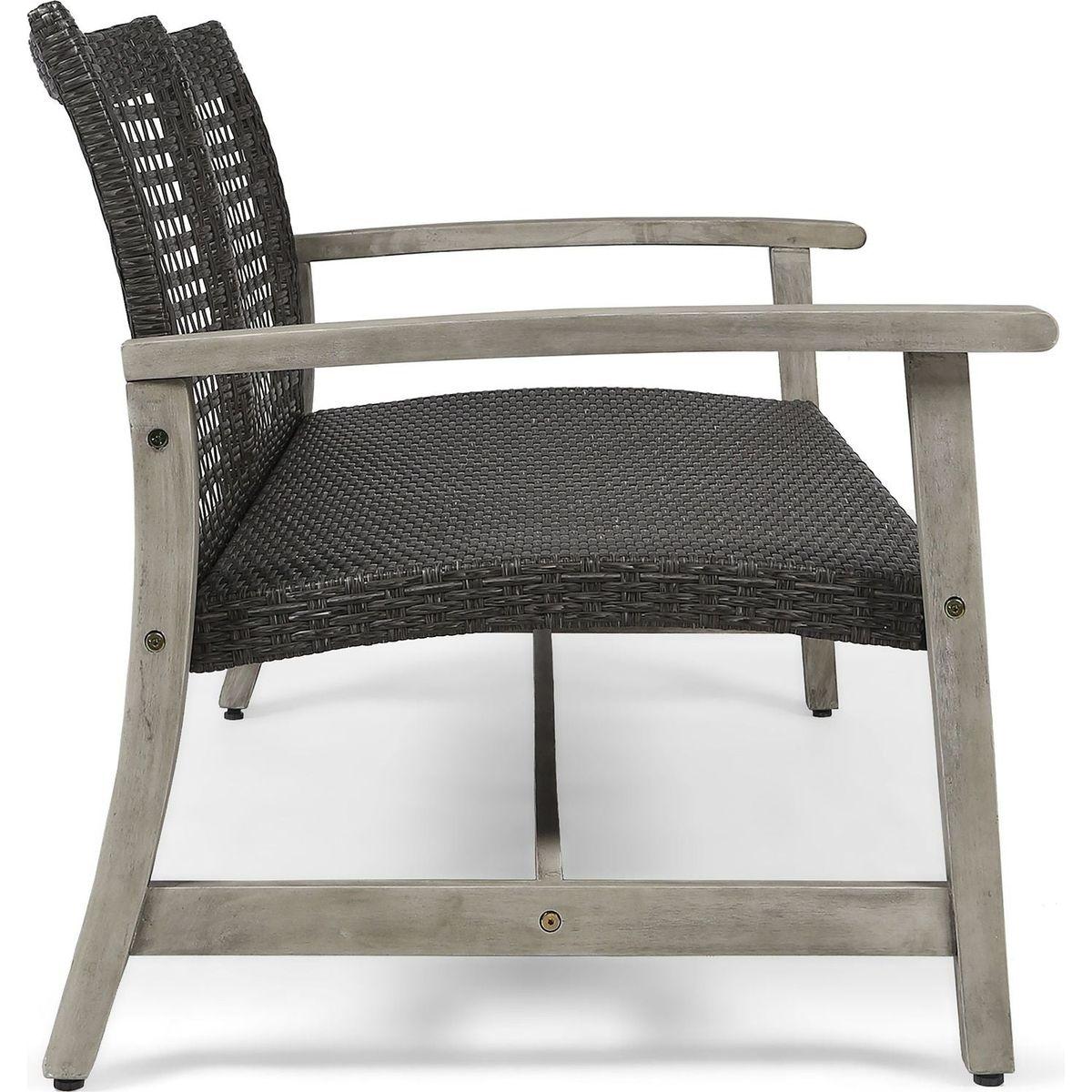 HAMPTON WOOD + WICKER LOVESEAT