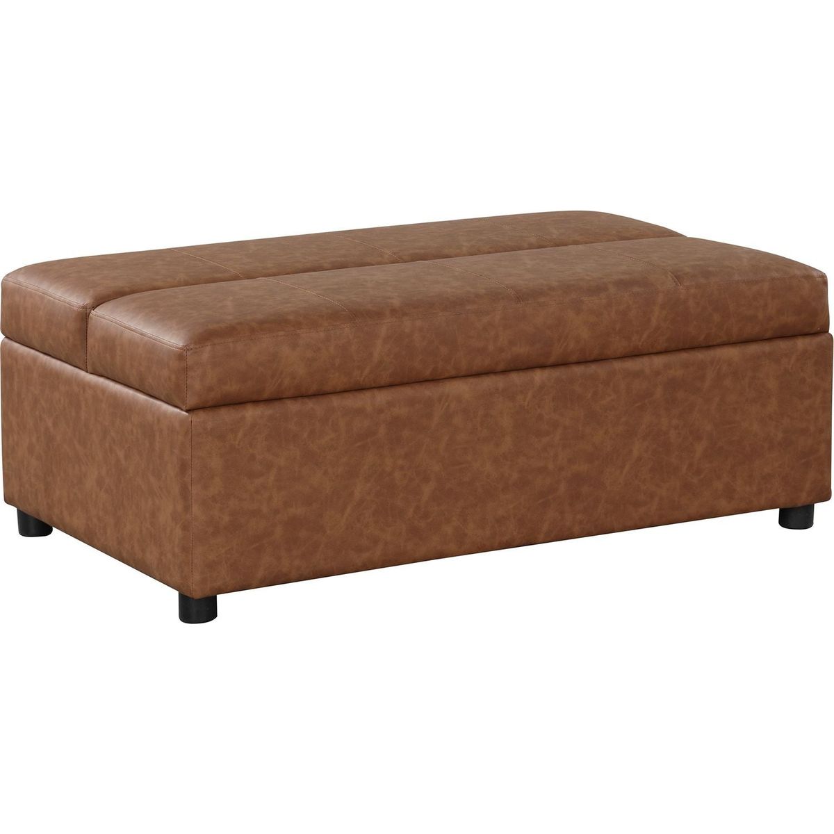 Twin Size Folding Ottoman Sleeper Bed with Mattress Convertible Guest Bed Brown