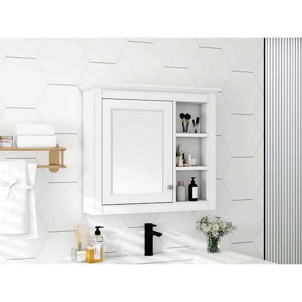 30" x 28" Medicine Cabinet, Wall Mounted Bathroom Storage Cabinet, Modern Bathroom Wall Cabinet with Mirror,Medicine Cabinet, Mirror Cabinet with 3 Open Shelves (Not Include Bathroom Vanity)
