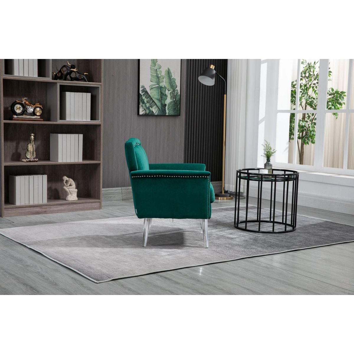 Accent Chair, Living Room Chair / leisure single sofa with acrylic feet