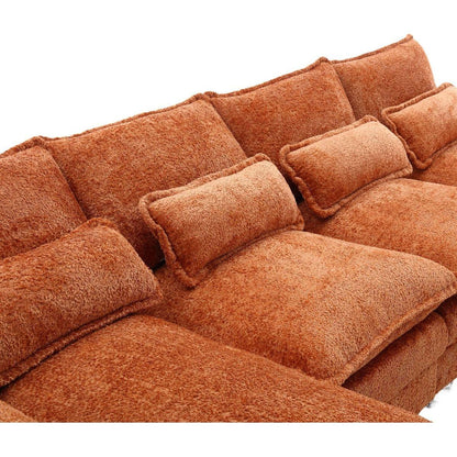 Modern Large chenille Fabric U-Shape Sectional Sofa