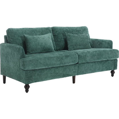 Modern chenille Fabric Loveseat, 2-Seat Upholstered Loveseat Sofa Modern Couch