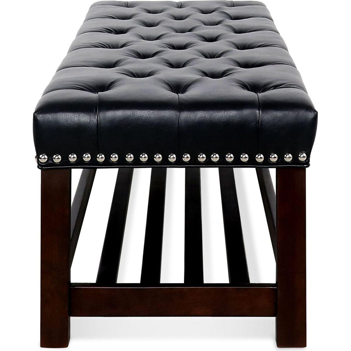 Wooden Base Upholstered Bench for Bedroom for Entryway