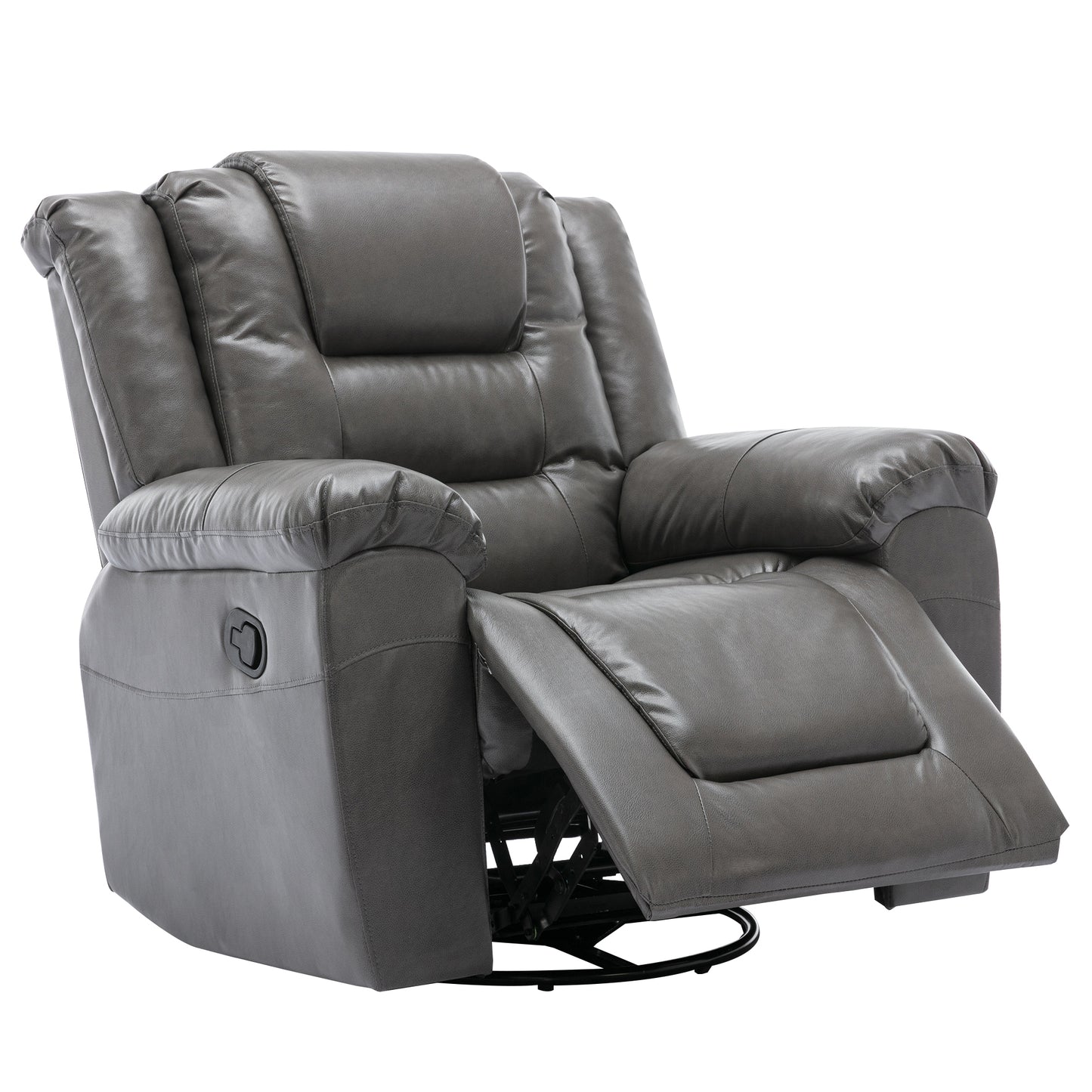 360Swivel and Rocking Home Theater Recliner Manual Recliner Chair with Wide Armrest for Living Room,Bedroom, Grey