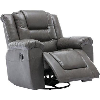 360Swivel and Rocking Home Theater Recliner Manual Recliner Chair with Wide Armrest for Living Room,Bedroom, Grey