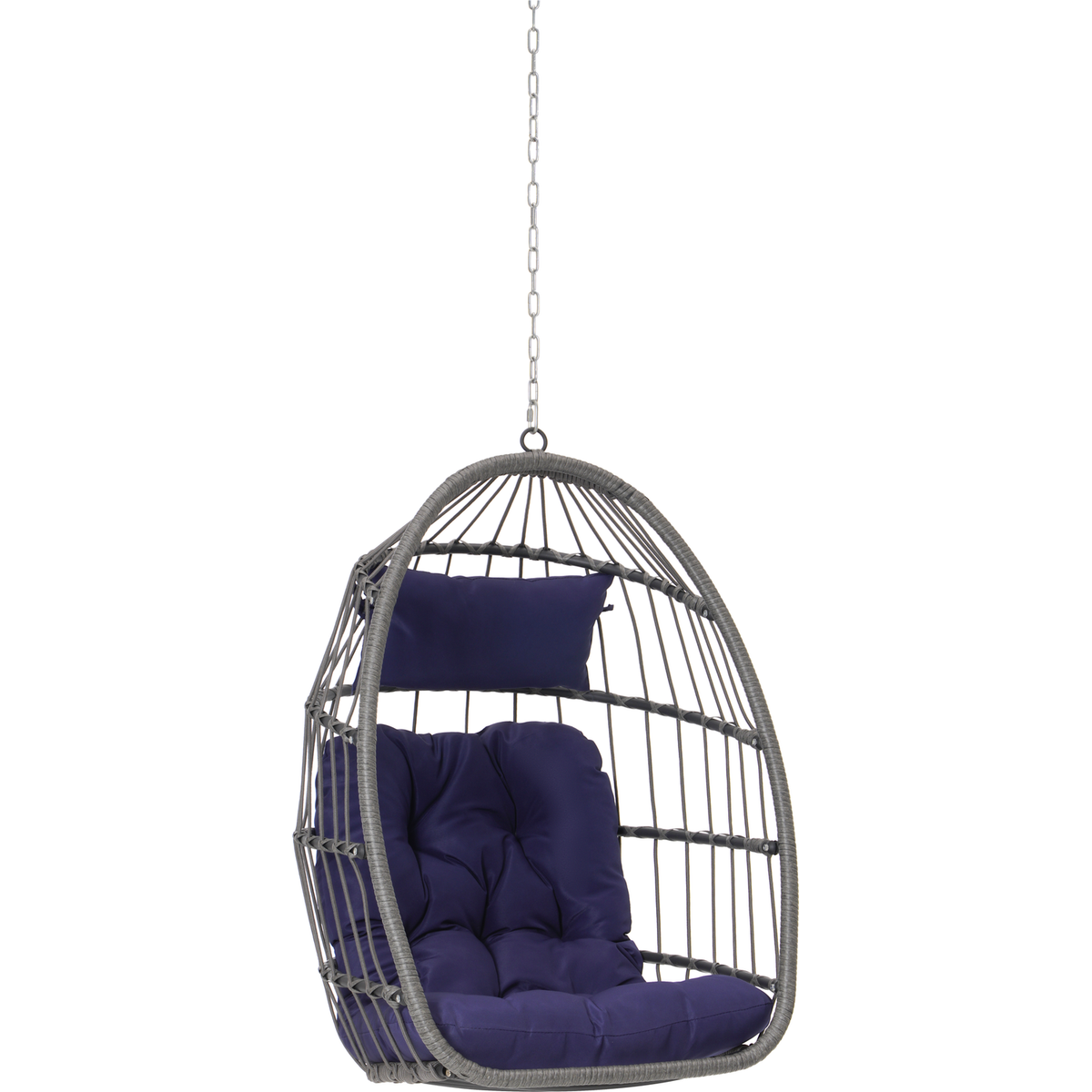 Outdoor Garden Rattan Egg Swing Chair Hanging Chair PE Hang Chair