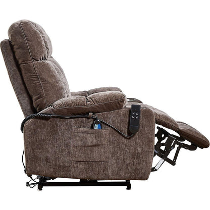 Liyasi Dual OKIN Motor Power Lift Recliner Chair for Elderly Infinite Position Lay Flat 180 Recliner with Heat Massage