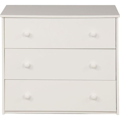 Low Study Twin Loft Bed with Cabinet and Rolling Portable Desk - White