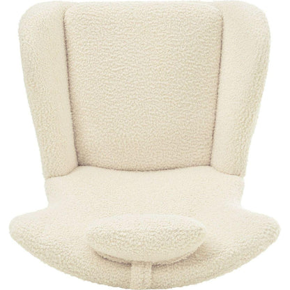 Rocking Chair - with rubber leg and cashmere fabric, suitable for living room and bedroom