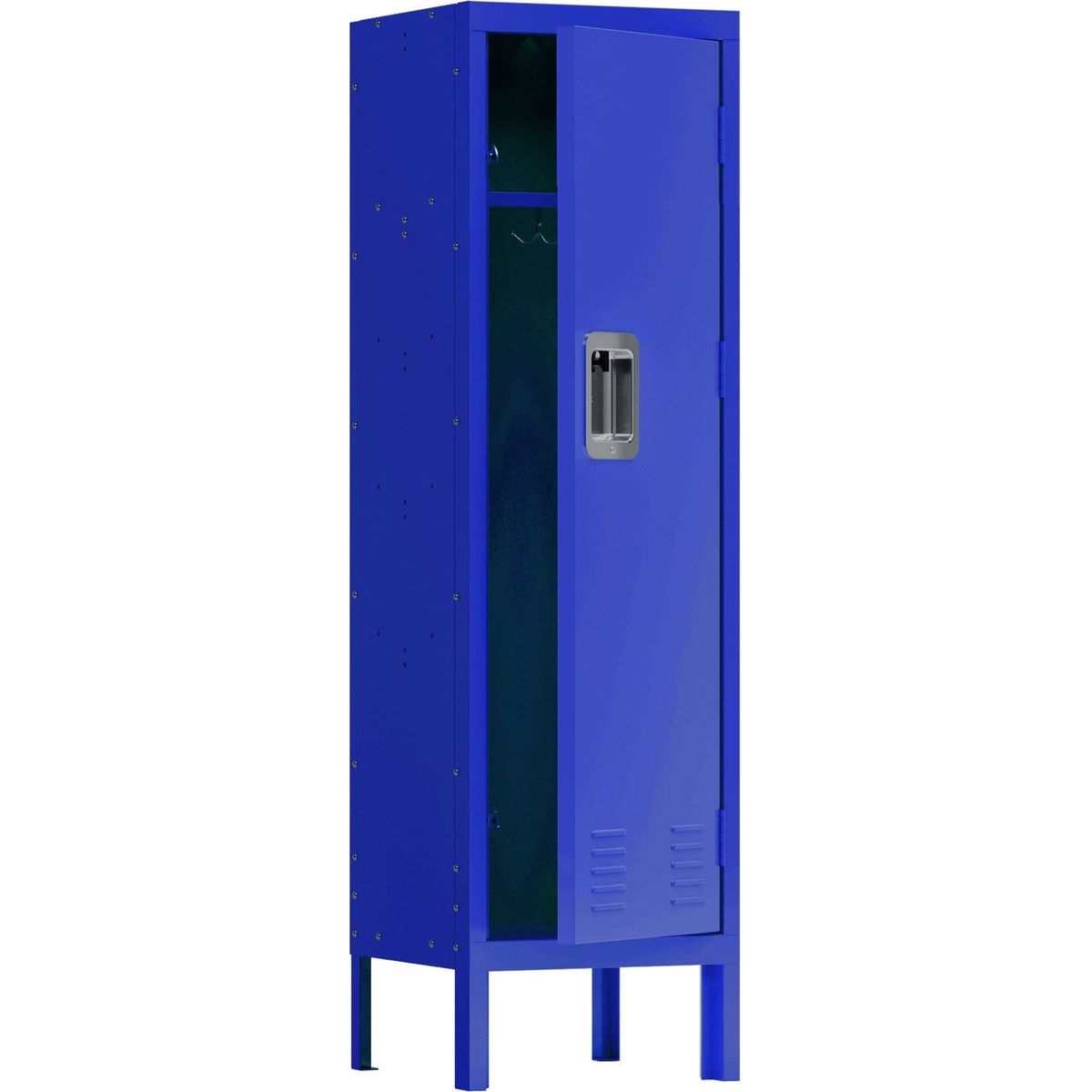 1 Door Tall Single Metal Locker-Retro Style Storage Cabinet--Industrial Furniture--For Living Room/Bedroom/Storage Room/Gym/School--Blue