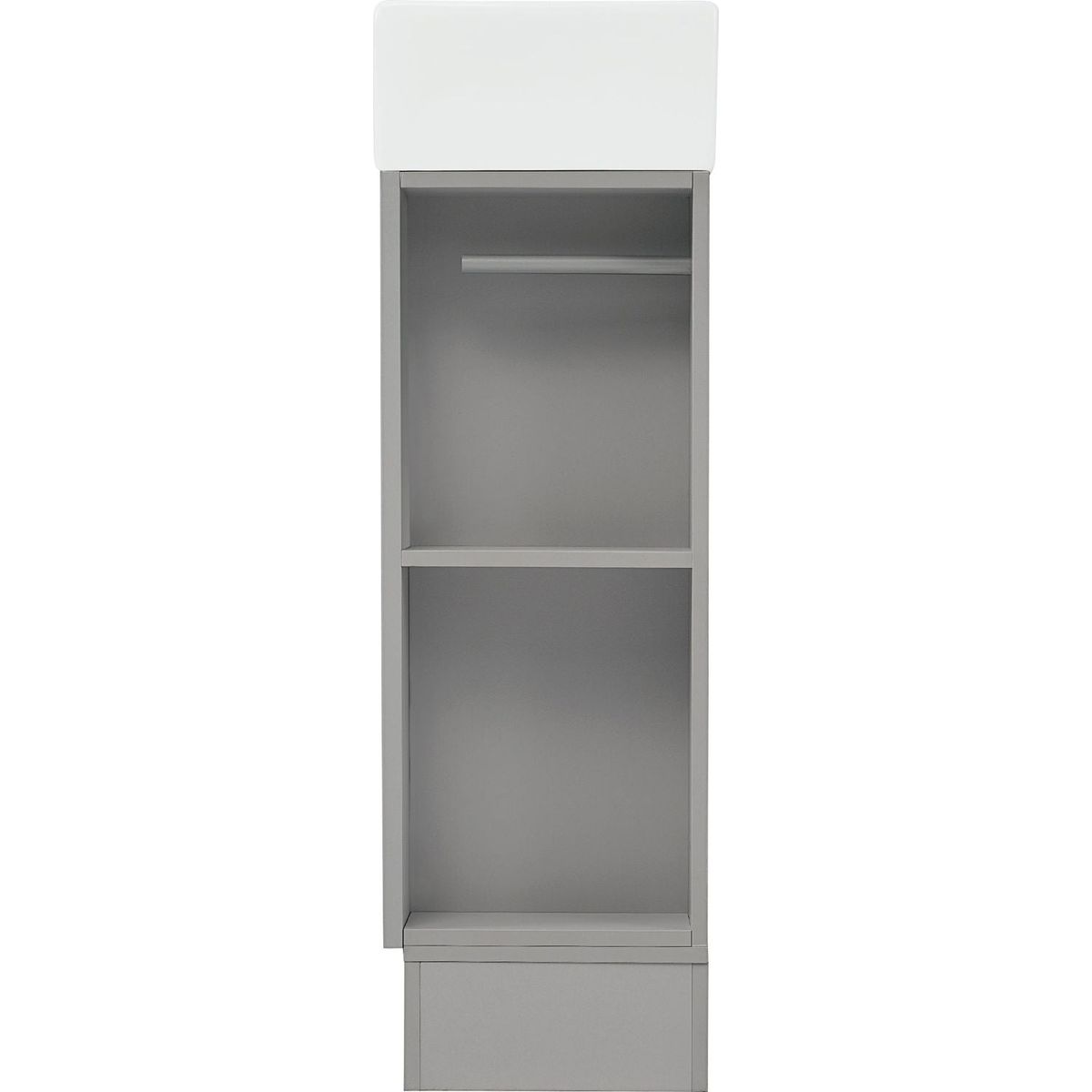 18.6" Bathroom Vanity with Sink, Bathroom Vanity Cabinet with Two-tier Shelf, Left or Right Orientation, Grey