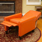 Recliner Push Back Chair for Elegant Home Decor Orange