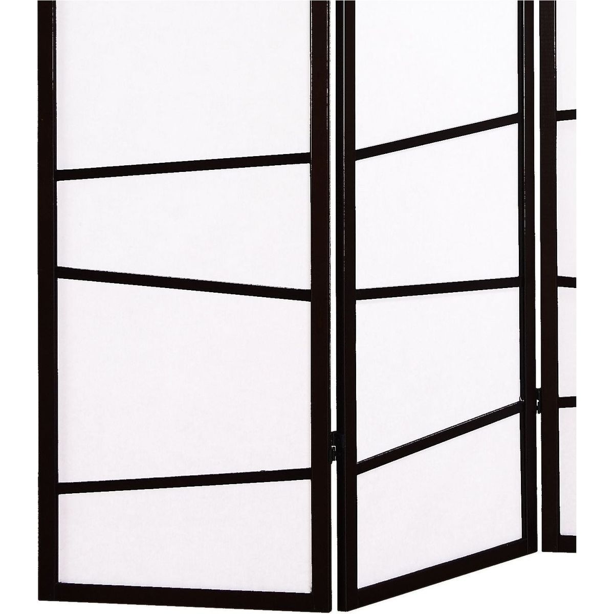 3-Panel Screen Room Divider, Black