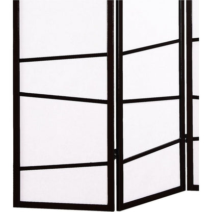 3-Panel Screen Room Divider, Black