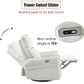 270 Power Swivel Rocker Recliner Chair, Electric Glider Reclining Sofa with USB Ports, Power Swivel Glider, Rocking Chair Nursery Recliners for Living Room Bedroom(Light Gray)