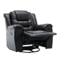 360Swivel and Rocking Home Theater Recliner Manual Recliner Chair with Wide Armrest for Living Room,Bedroom, Black