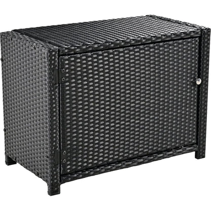 Spa Surround Spa Frame Quadrilateral Outdoor Rattan Sectional Sofa Set with Mini Sofa, Wooden Seats and Storage Spaces, Grey