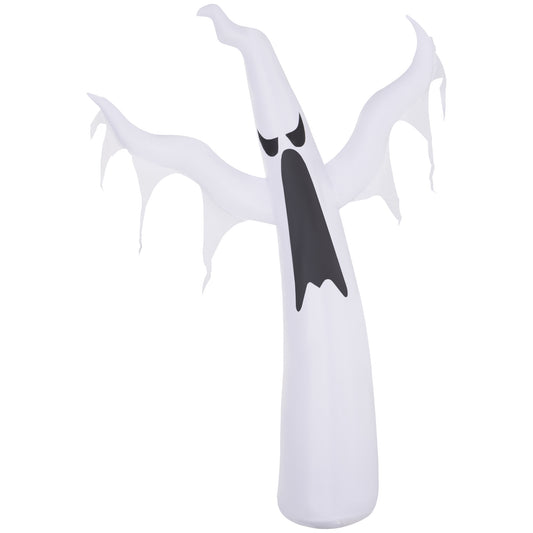 6' Tall Halloween Inflatables Outdoor Decorations White Ghost, Light Up Blow Up Yard Decor with LED Light and Fan Indoor Outdoor for Garden, Lawn, Party, Holiday