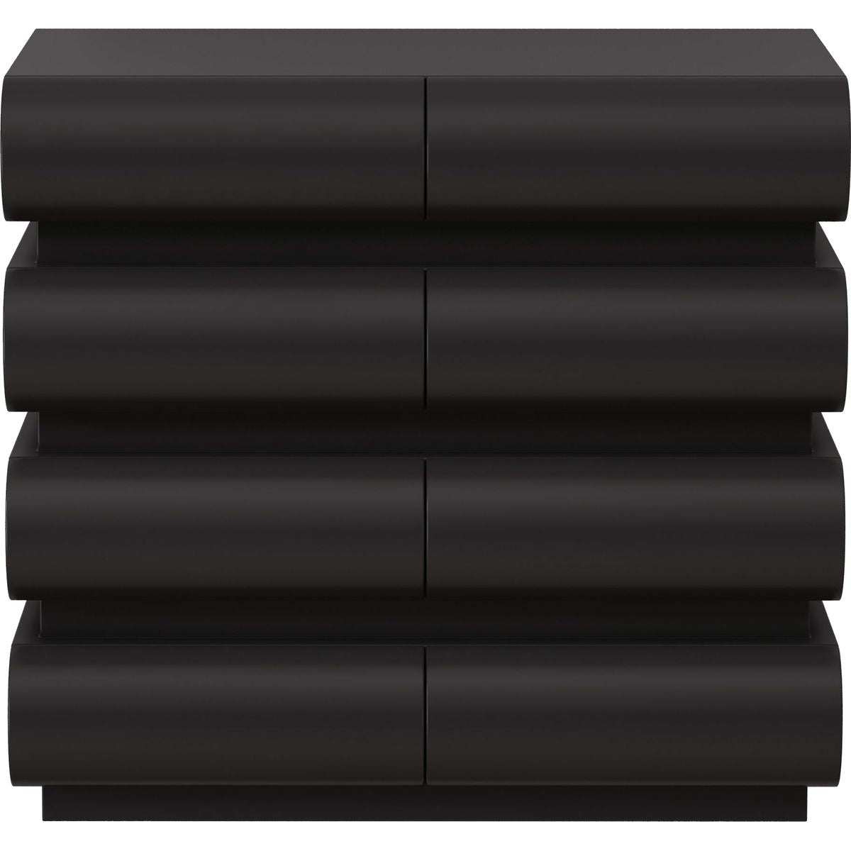 8 Drawer Dresser for Bedroom, Black Dresser No Handle, Modern 8 Chest of Drawers with Wide Storage