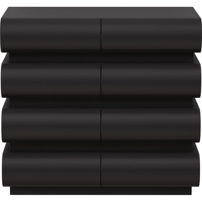 8 Drawer Dresser for Bedroom, Black Dresser No Handle, Modern 8 Chest of Drawers with Wide Storage